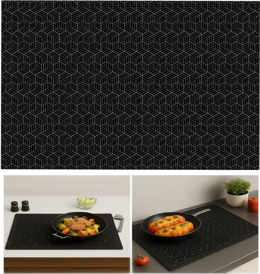 Hittebestendige Siliconen Beschermmat voor Inductiekookplaten 52 x 78 cm Onderlegger voor Keuken Vlekbestendig en Duurzaam Accessoire