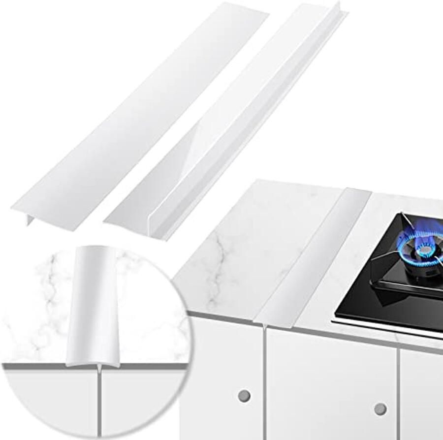 Hittebestendige siliconen kookplaat gap cover set van 2 Makkelijk te reinigen