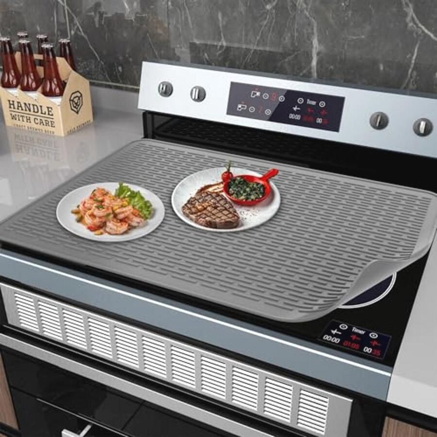 Hittebestendige siliconen kookplaatafdekplaat 71 x 51 cm voor inductiekookplaten