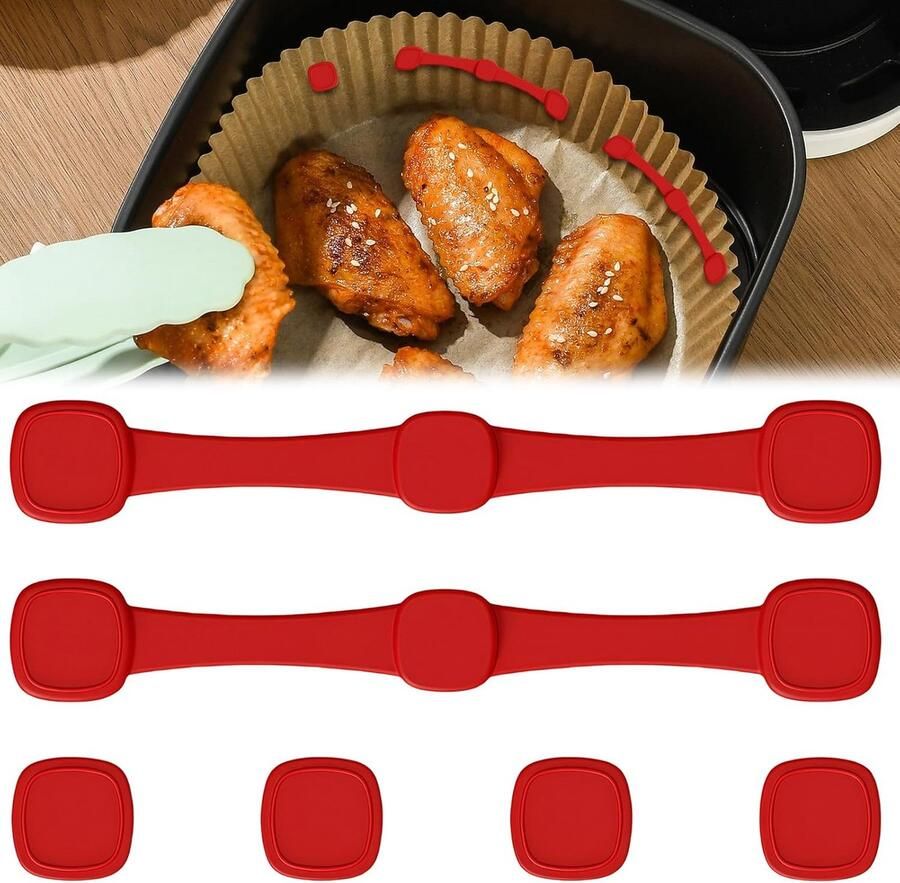 Hittebestendige siliconen magneten voor airfryer bakpapier 2 stuks