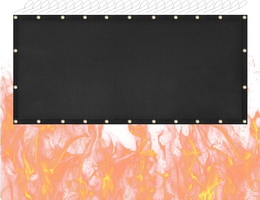 Hittebord Grill Warmtebord BBQ Veilig Grillen Dubbelzijdig Siliconen 3 x 10 ft Zwart