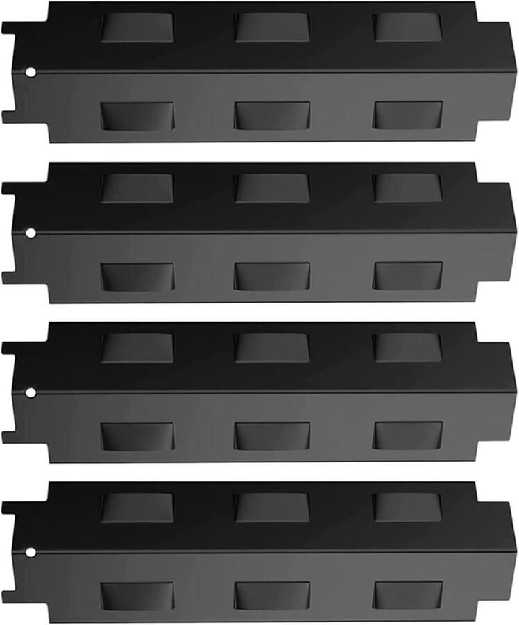 Hitteborden Set Vlamverdeler Platen Gasgrill Onderhoud Porseleinstaal Constructie 37 cm Zwart