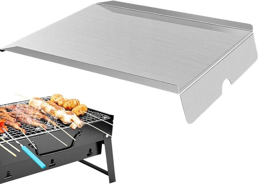 Hittegeleider Barbecue Grill Accessoire Buiten Koken Gelijkmatige Warmte 44.6 cm Breed Zilverkleurig
