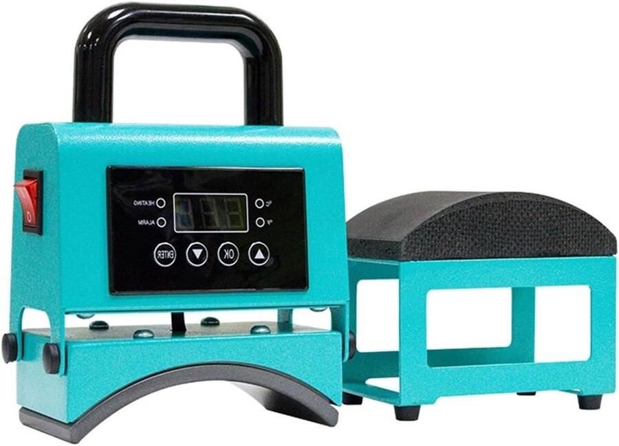Hittepers Hoedenpers Mini Persmachine Textiel Bedrukken Gebogen Gecoate Plaat 3 inch x 59 inch One Color