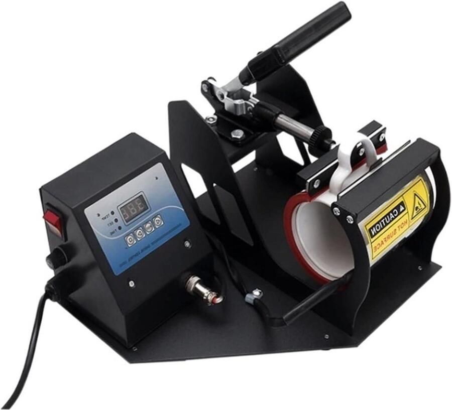 Hittepers Machine Mok Printer Transfer Cup Afbeeldingen Printen Uniforme Verwarming A4 Formaat Zwart