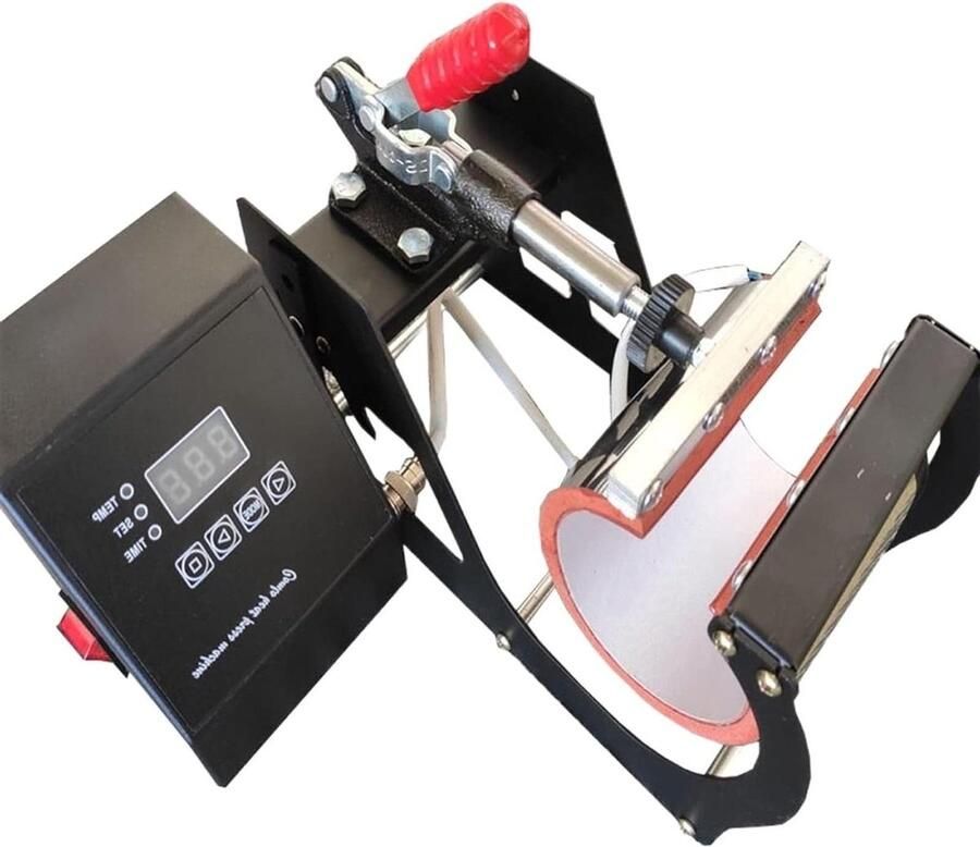Hittepers Mok Transfer Machine Sublimatie Printen Digitale Tijd & Temperatuur 11oz Formaat Zwart
