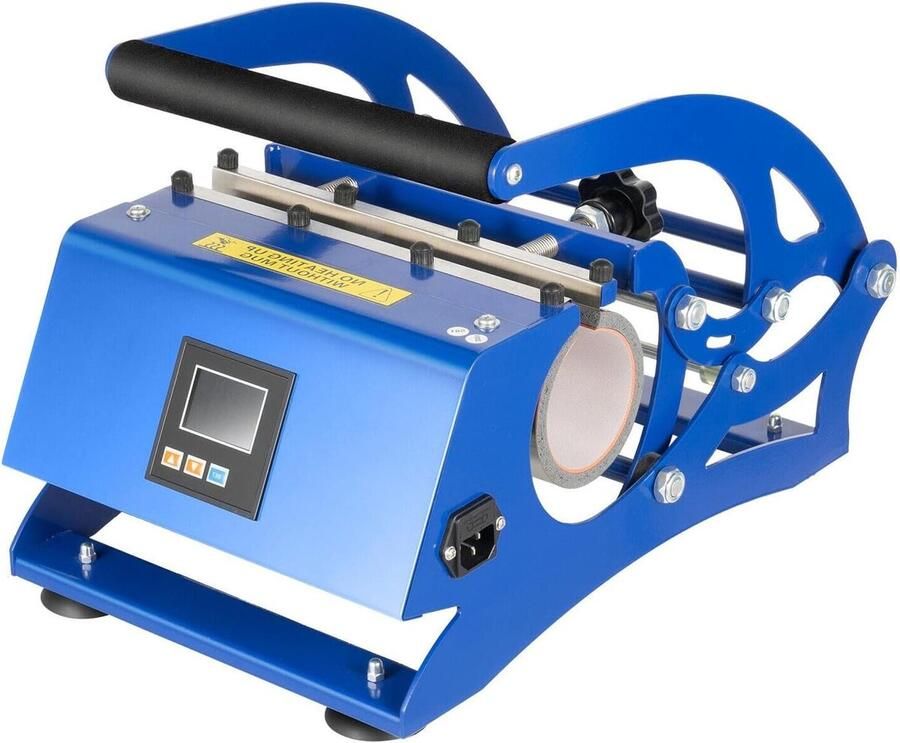 Hittepers Mokken Mokkenpers Sublimatie Gepersonaliseerde Cadeaus Maken 6-in-1 Maten 600 W Blauw Zwart