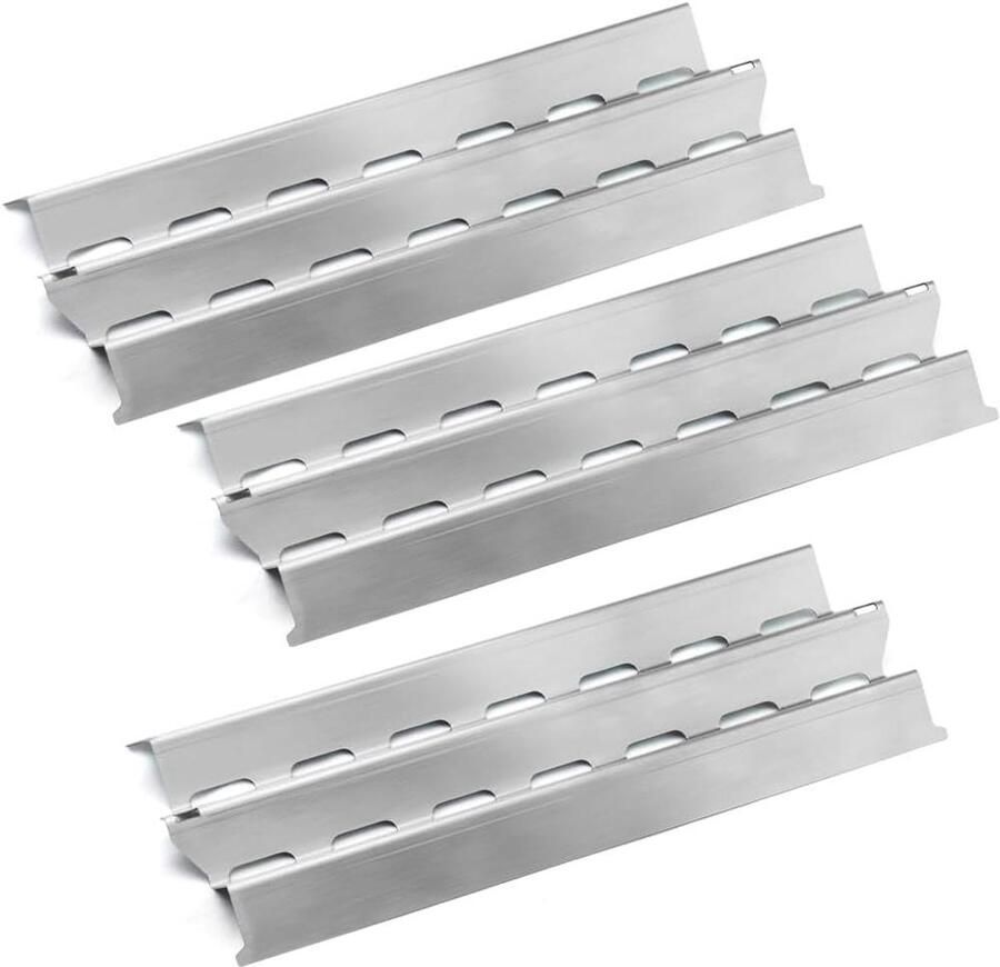 Hitteplaat Grill Vervanging Warmteplaat Grillonderdeel Grill Gerechten Bereiden Roestvrij Staal 34.9 x 15 cm Zilver - Foto 1