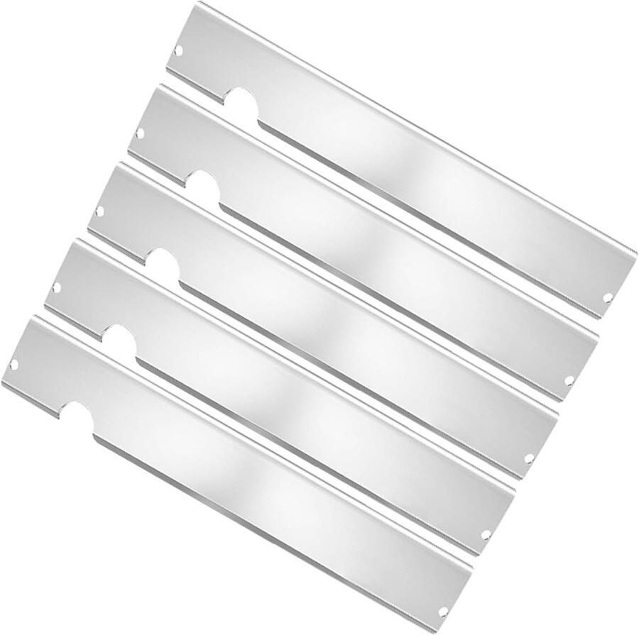 Hitteplaten Barbecue Warmteverdeler Grill Barbecue Smaken Roestvrij Staal 46x16x16 cm Zilver