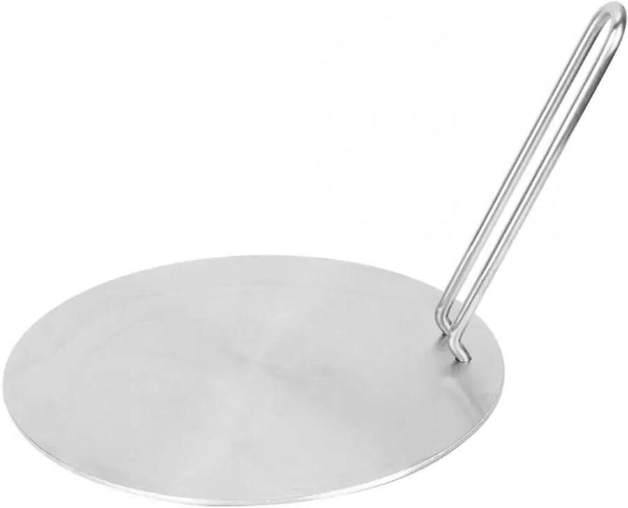 Hitteverdeler Plaat Inductie Adapter Gelijkmatig Koken Roestvrij Staal 22 cm Zilver