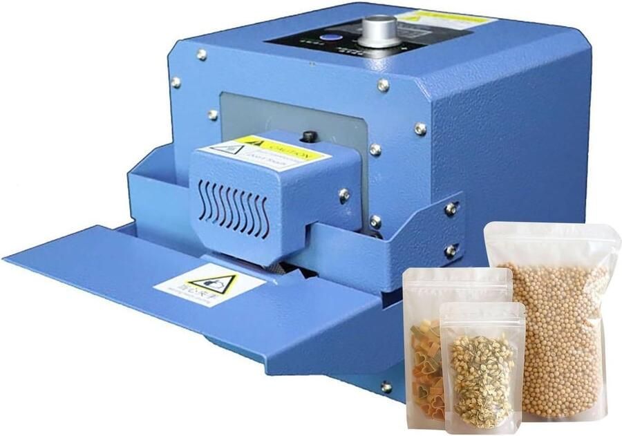Hittezegelmachine Afsluitmachine Verpakking Plastic Zakken Sluiten Constante Temperatuur 5 m min Zilver