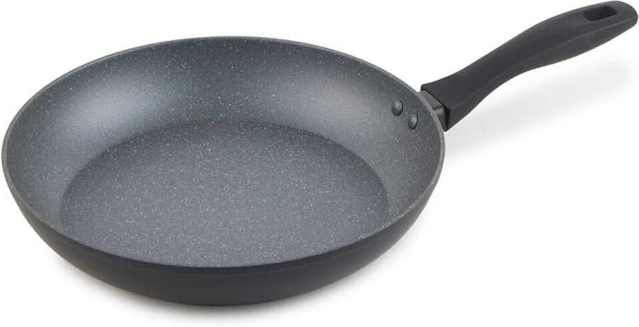 Hobbs RH02800EU7 Frying Pan Non-Stick Induction Hob Suitable Large Cooking Pan Cook With Little or No Oil For Healthy Meals Soft Grip Handle Metallic Marble Forged Aluminium 28 cm