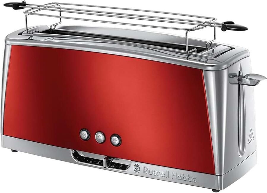 Hobbs Solar Red Broodrooster Red Long Slot Enkele Lange Sleuf Extra Breed Extra Snel Gemakkelijk Reinigbaar RVS 23250-56