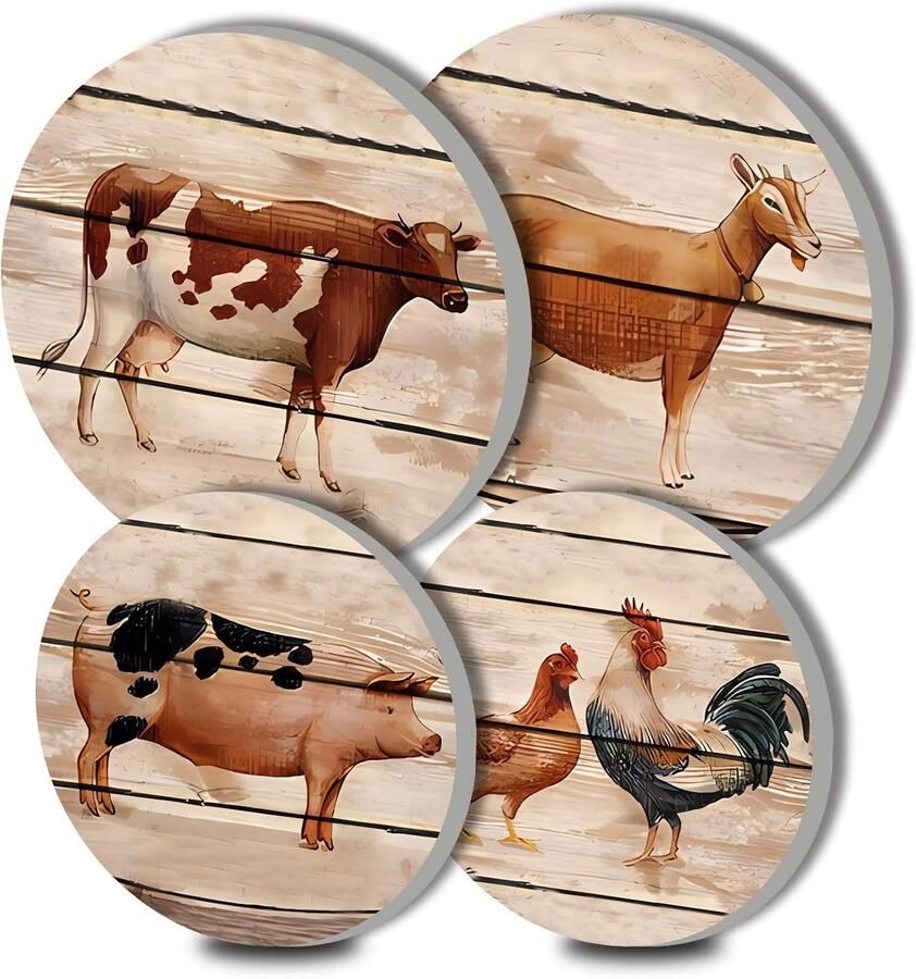 Hobdeksel set 4-delig Ronde metalen dekse l Roestvrij staal Houdt kookplaat schoon ShopVlot