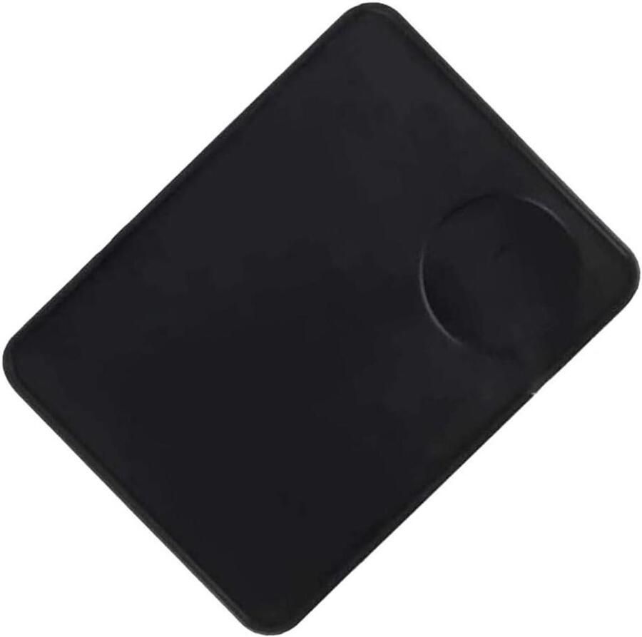 Hoek siliconenmat Koffie accessoire Espresso bereiding Antislip ontwerp 20x15cm Zwart