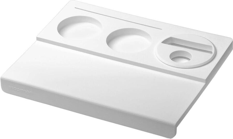 Hoek Tamping Station Koffie Mat Espresso Bereiding Voedselveilig Siliconen 25 x 20 cm Wit