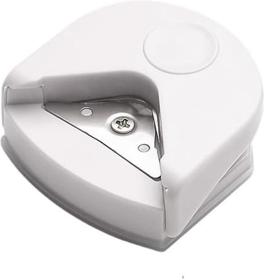 Hoekpons Machine Ronde Hoek Snijder Kaarten Maken Met Opvangbak 54x54x25mm Wit