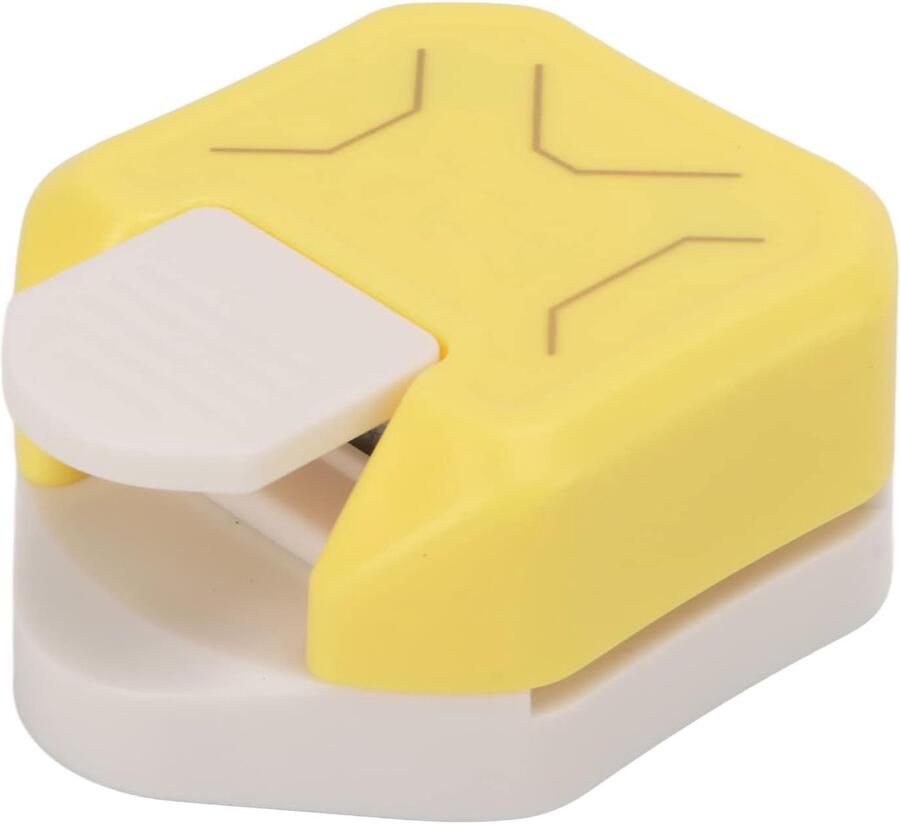 Hoeksnijder Mini Kaart Snijmachine Kaarten Maken Drie Vel Snijden 7.2 x 6 x 3.4cm Geel