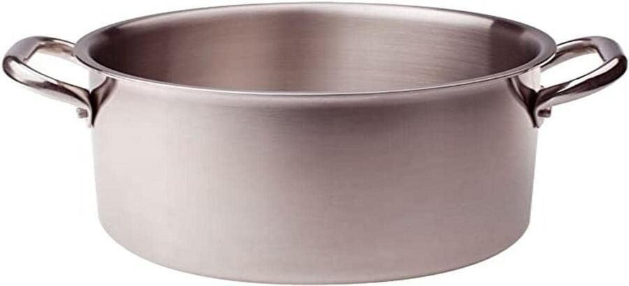 Hoge Braadpan 16 cm Aluminium RVS Trilaminaat voor Inductie