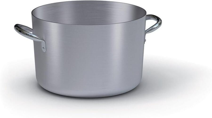 Hoge Braadpan Kookpan met deksel Langzaam Garen Robuust Aluminium 20 cm diameter