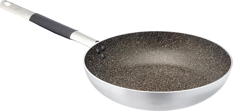 Hoge koekenpan Aluminium pan Koken en bakken Puur aluminium 28 cm Zilver