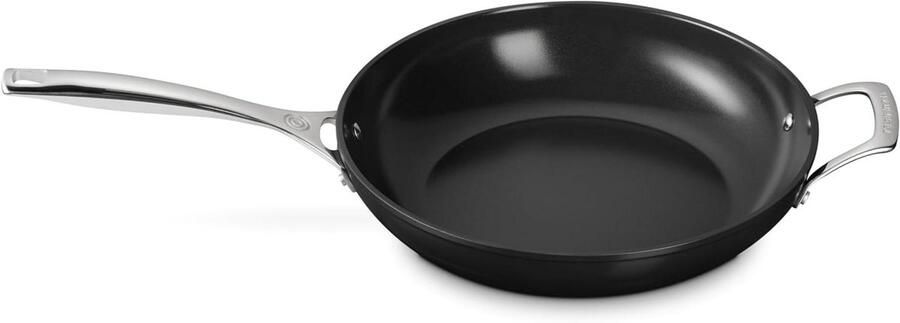 Hoge Koekenpan met anti-aanbaklaag Gezond Koken PFAS-vrije keramische coating Ø30cm Zwart