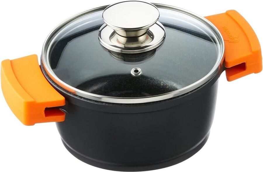 Hoge Kookpan 16 cm met Titanium Antiaanbaklaag Geschikt voor Inductie en Oven