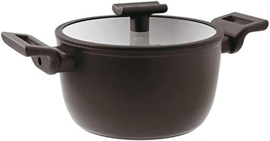 Hoge Kookpan 24 cm met Deksel Geschikt voor Alle Vuren Inclusief Inductie