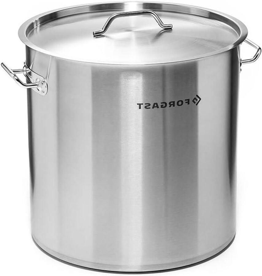 Hoge Kookpan Soeppan Stoofpan Koken voor Grote Groepen Meerlagige Sandwichbodem 6.3 Liter Zilver