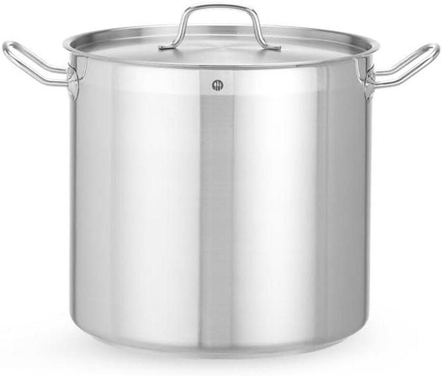 Hoge Pan Kookpan met deksel Grote Maaltijden Maken Naadloze Inductie Bodem 24 Liter Zilver