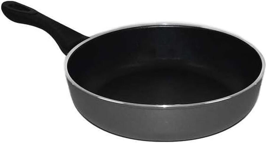 Hoge Pan Kookpan Steelpan Koken voor Gezinnen Keravis Anti-aanbaklaag 24 cm Zwart