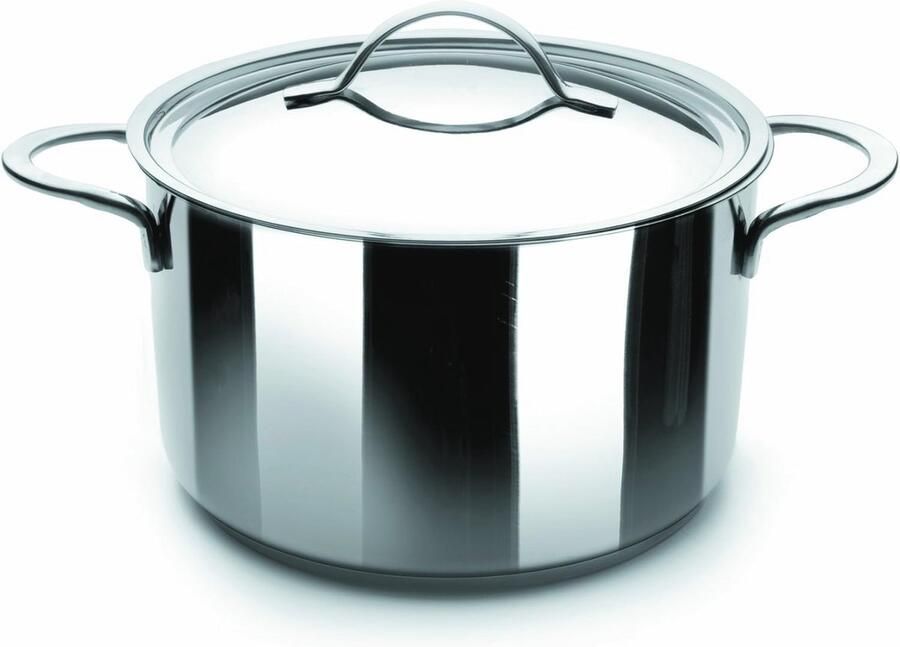Hoge pan met deksel 22 cm Roestvrij staal en inductiegeschikt - Foto 2