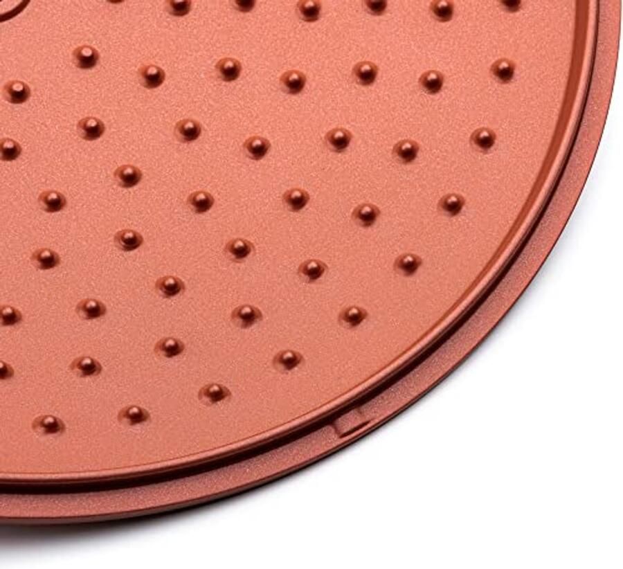 Hoge Rand Stoofpan 32cm Serviespan Inductie Pan met Deksel voor Alle Fornuizen Ovenbestendig Inclusief Greephouder Rood