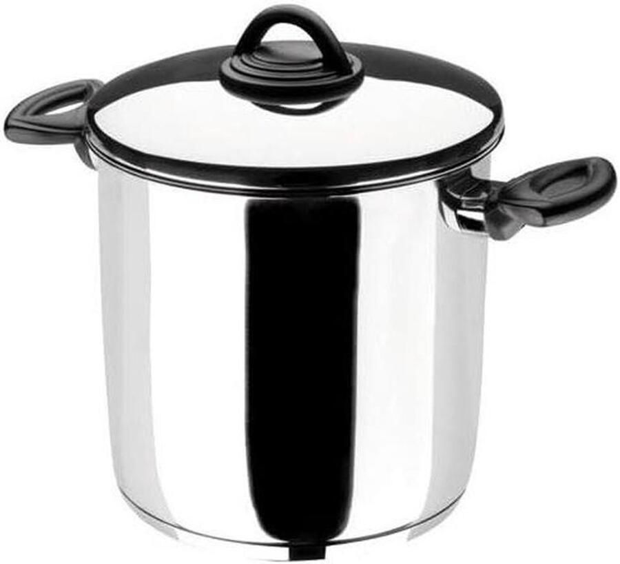 Hoge Soeppan Diepe Pot Grote Porties Koken Vouwknop voor ruimte 28 cm diameter Zilver