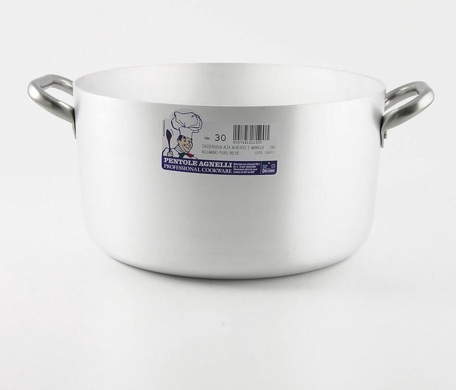 Hoge Steelpan 32 cm Aluminium met Antiaanbaklaag en Stalen Handvatten