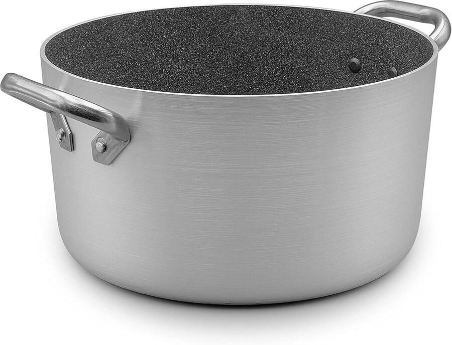 Hoge Steelpan Antiaanbak Pan Sausen Maken Dubbele Handgrepen 20 cm Grijs