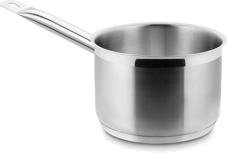 Hoge Steelpan Kookpan Koken met inductie Thermorest-bodem 20x13 cm Zilverkleurig