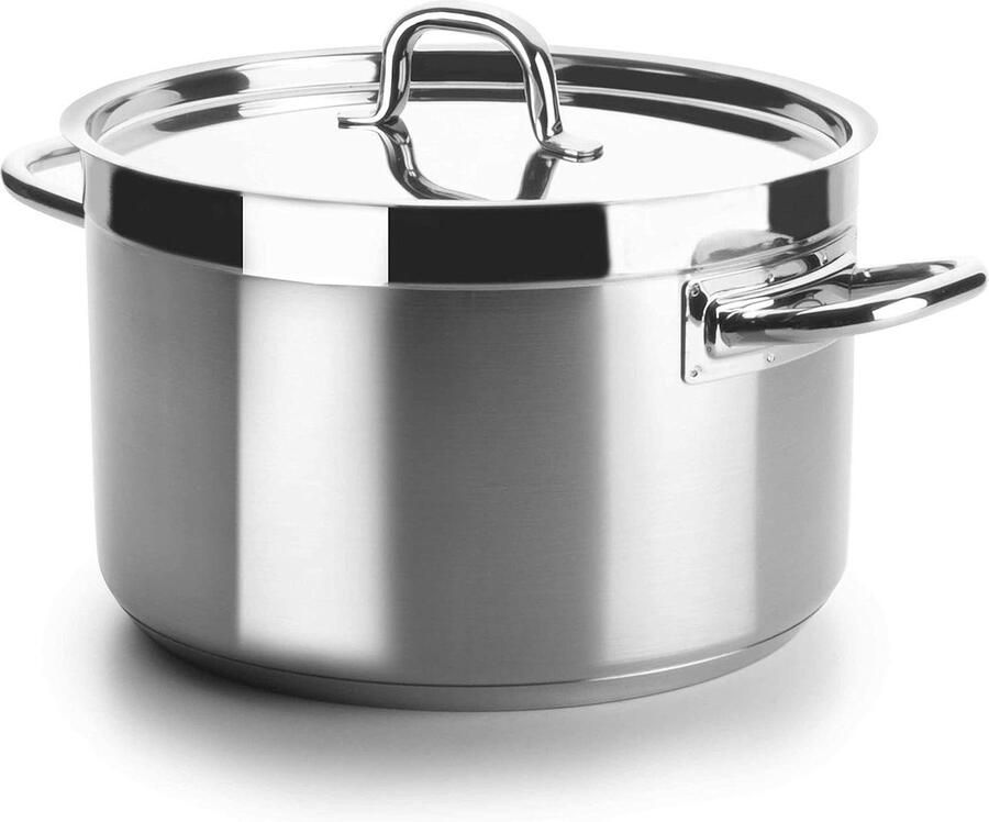 Hoge Steelpan Kookpan Sauspan Professioneel Koken Roestvrij Staal 18 10 Ø 40 cm Zilver