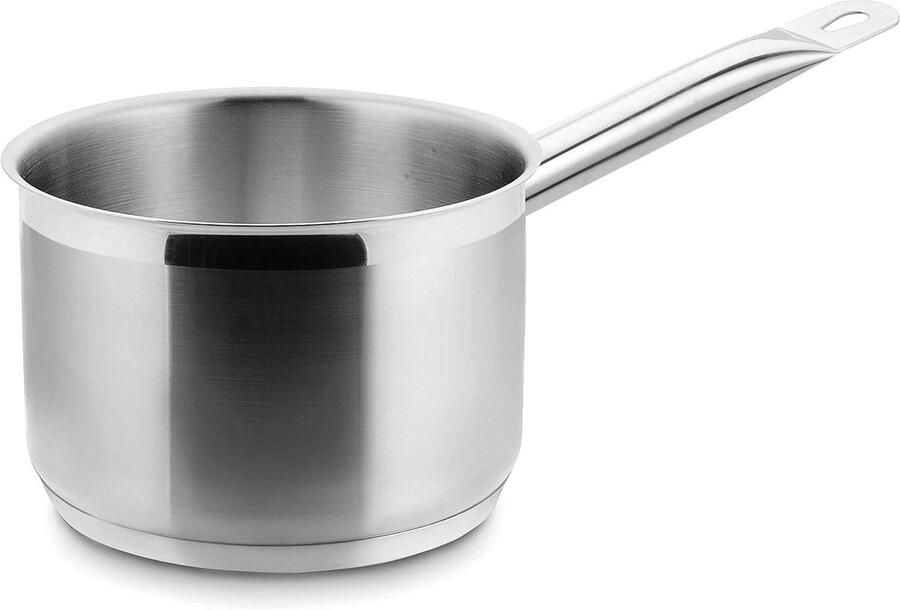 Hoge Steelpan RVS 20 cm Geschikt voor Alle Warmtebronnen Inclusief Inductie