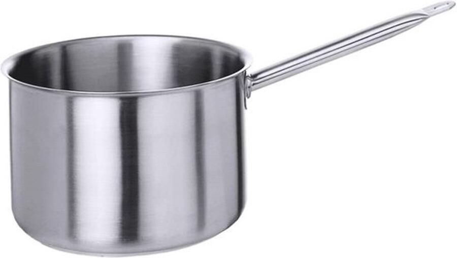 Hoge steelpan Sauspan om in te koken Voor koken en zachtjes laten sudderen Uitgerust met een schenkrand 28 cm Roestvrij Staal