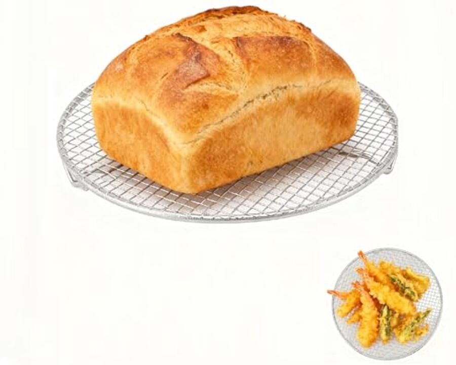 Hoge Temperatuur Bestendig RVS Koelrek voor Koken en Roosteren – Rond 18cm - Foto 2