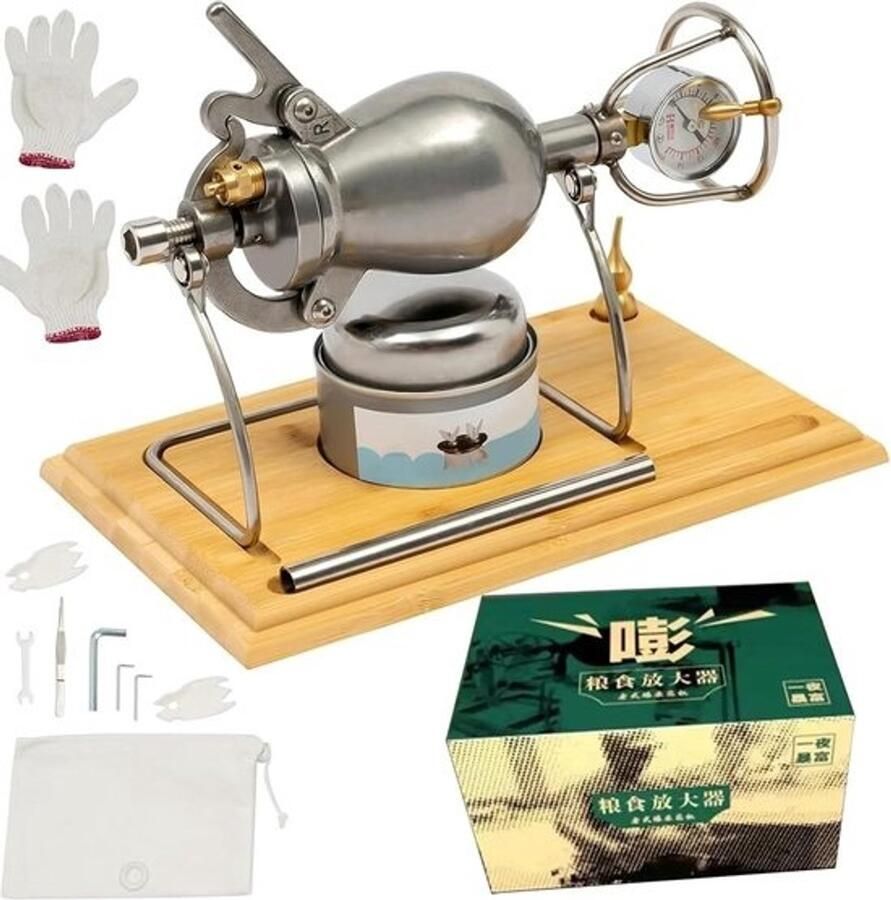 Popcorn Maker Popcorn Kanon Films Kijken Dubbele Veiligheidskleppen 28x10x15 cm Zilver