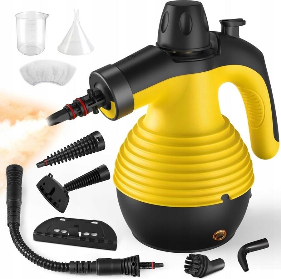 Hogedruk Stoomreiniger Draagbare Stoomreiniger Handstoomreiniger Vlekkenreiniger 3 BAR 350ml Tank Snelle Opwarming 115°C Stoom Veiligheidsslot & Spatwaterdop Voor Afzuigkap & Ramen & Interieur