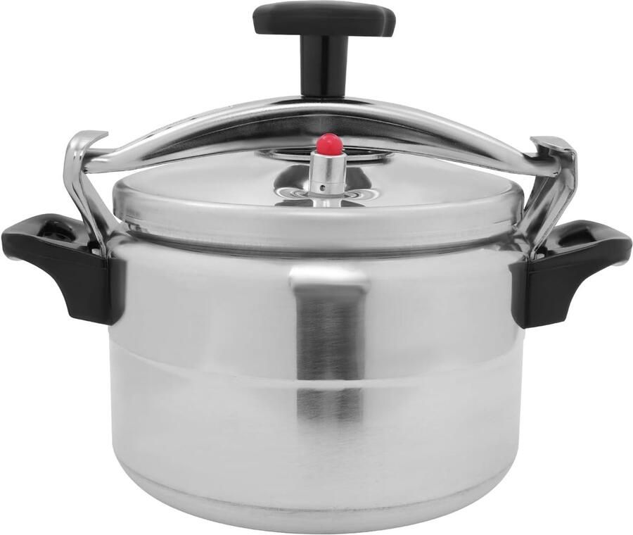 Hogedrukpan 4 liter Snelkookpan Inmaakpan Stomen Sudderen Instelbare Druk 75 kPa 20x13.4 cm Zilver