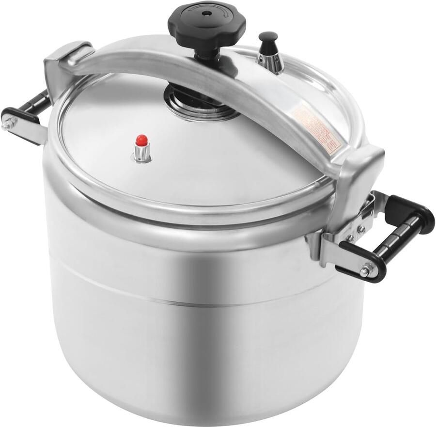 Hogedrukpan Inmaakpan Snelkookpan Sterilisator Voedsel Bereiden Dubbele Veiligheidsventielen 30 Liter Zilver