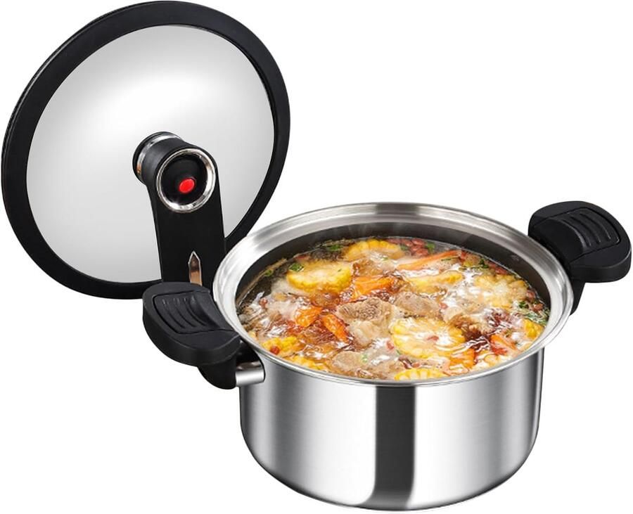 Snelkookpan Roestvrijstaal Stoompan Stoofpan Efficiënt Koken Energiebesparend Kookgerei 3.5L