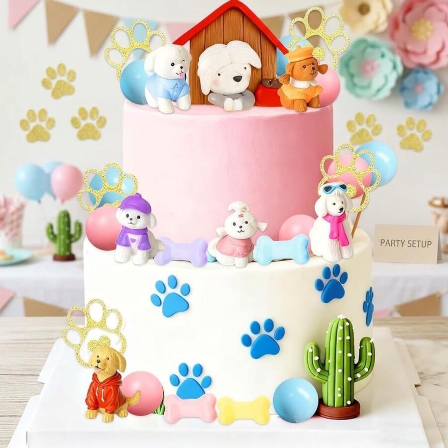 Hondenthema verjaardagsfeest pootjesfeest babyborrel decoratie