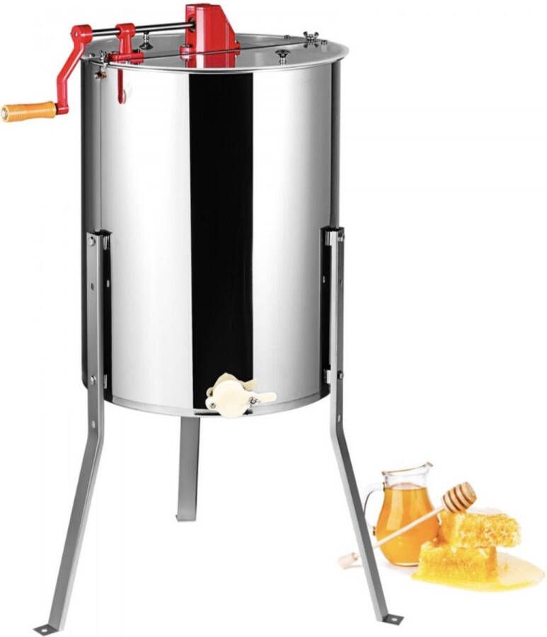 Honing Extractor Honing Extractor Manueel Honingslinger 3 Frames Honing centrifuge Handmatig Roestvrij Staal
