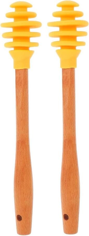 Honing Roerstaafjes Honingdippers Roerhulp Drankjes Roeren Stevig Hout Siliconen 16.5 cm kleuren