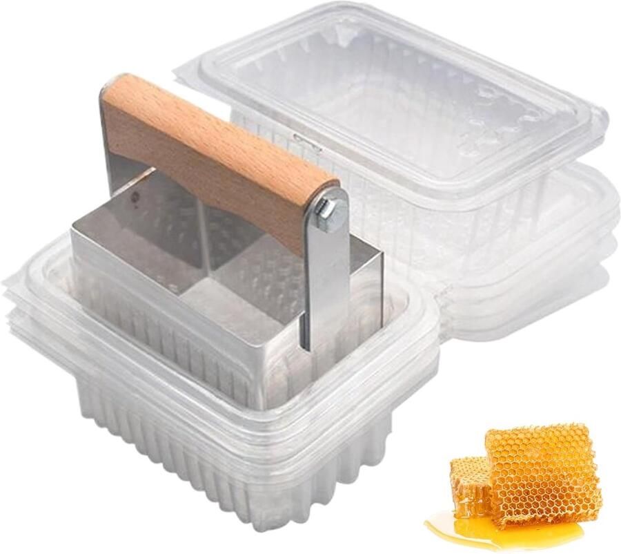 Honing Snijder Nest Snijgereedschap Honing Oogsten Precisie Snijden 10 Plastic Dozen Zilverkleurig